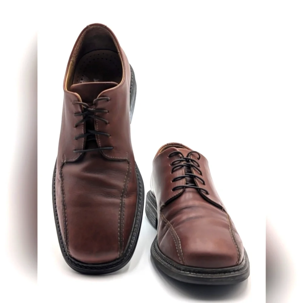 Bostonian Strada Mens Leather Lace-Up Dress Shoes Sz 10.5 Brown Made In Italy